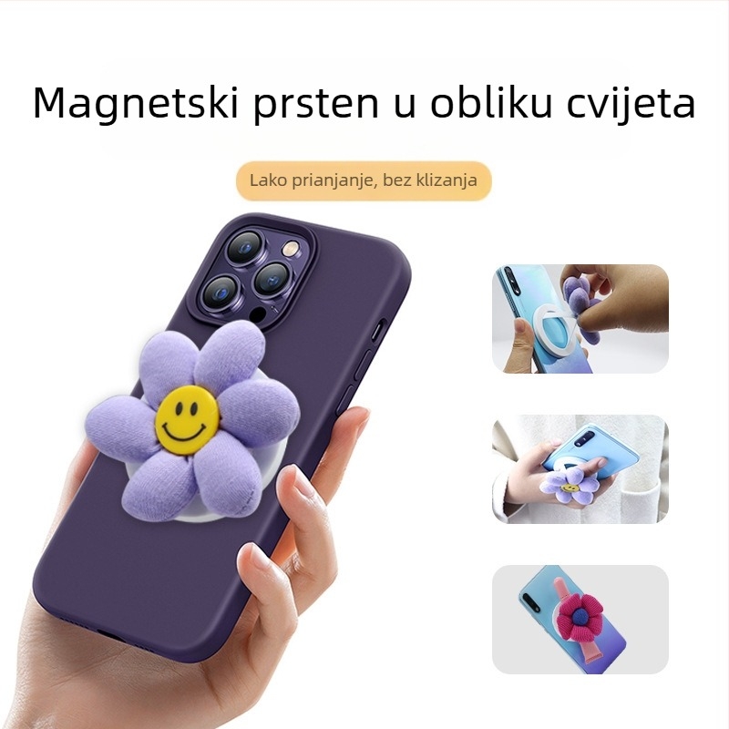 Dodaci za telefon – magnetska prstenasta kopča, DIY plišani privjesak, silikon, prilagodljivo, opći stil