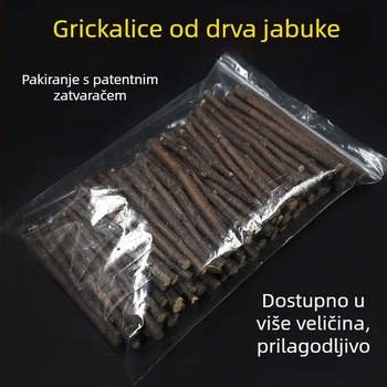 Grane jabuke za grickanje hrčkima, zečevima, guinejskim svinjama, činčilama i vevericama – grickalica u Ziplock vrećici