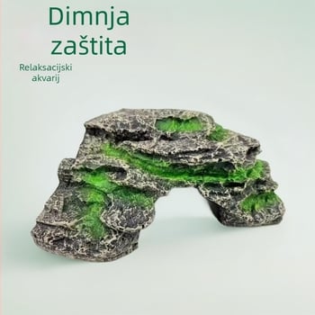 Dekor za akvarij za kornjaču: platforma za penjanje i sunčanje, špilja i nagiba zona za odmor — Kod proizvoda Y025 terrace; težina 310; Crafts; kamenita krajinska dekoracija