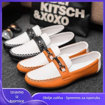 Muški jesenski loafersi - gornji dio PU+mreža, gumeni potplat, vezanje, niski profil, zaobljeni prst