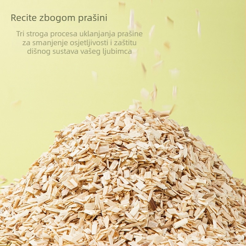 Podloga za hrčka od drvenih čipova – topolovo drvo, cijeli komad drveta, prozračna, za uređenje okoliša