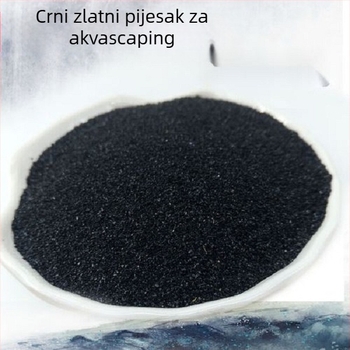Crni pijesak za akvarij – Emery pijesak (karborund), podloga za ukrasne škampiće i guppije, pogodna za vodene biljke; Materijal: Drugo; Podrijetlo: Drugo; Uvoz: Ne