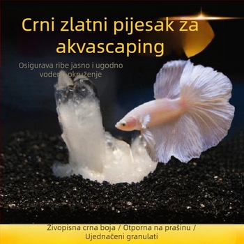Crni pijesak za akvarij – Emery pijesak (karborund), podloga za ukrasne škampiće i guppije, pogodna za vodene biljke; Materijal: Drugo; Podrijetlo: Drugo; Uvoz: Ne