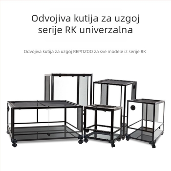 Reptizoo kolica za kutiju za uzgoj gmizavaca – tiha univerzalna kolica, materijal: ABS + željezo, težina 1 kg, oprema za akvarije