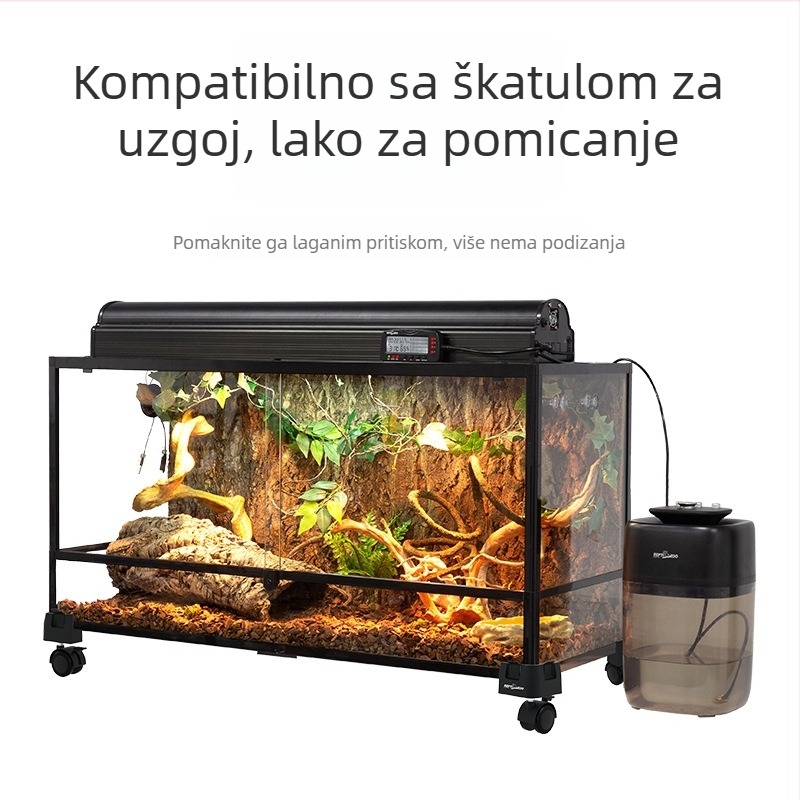 Reptizoo kolica za kutiju za uzgoj gmizavaca – tiha univerzalna kolica, materijal: ABS + željezo, težina 1 kg, oprema za akvarije