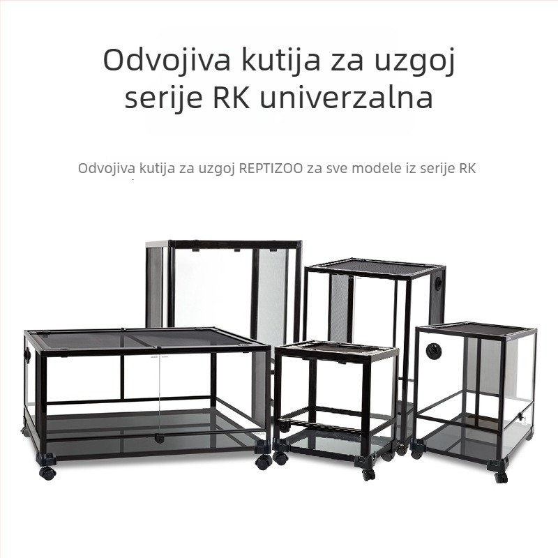 Reptizoo kolica za kutiju za uzgoj gmizavaca – tiha univerzalna kolica, materijal: ABS + željezo, težina 1 kg, oprema za akvarije