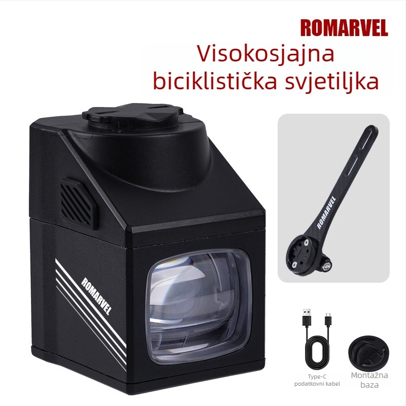 Romarvel prednje svjetlo za bicikl – 1600 lumena, bežično upravljanje, funkcija protiv zasljeplivanja, za noćnu vožnju cestovnim i planinskim biciklima