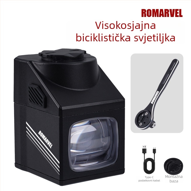 Romarvel prednje svjetlo za bicikl – 1600 lumena, bežično upravljanje, funkcija protiv zasljeplivanja, za noćnu vožnju cestovnim i planinskim biciklima
