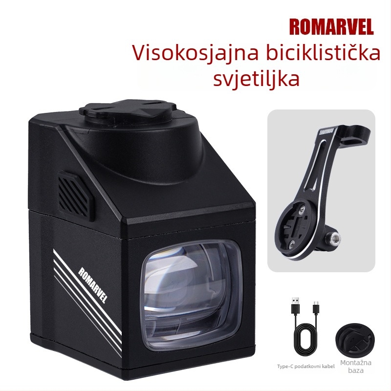 Romarvel prednje svjetlo za bicikl – 1600 lumena, bežično upravljanje, funkcija protiv zasljeplivanja, za noćnu vožnju cestovnim i planinskim biciklima