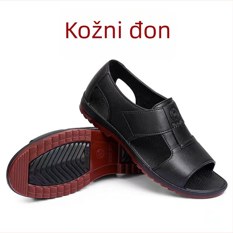 Muške plažne sandale s PVC gornjim dijelom i gumom na potplatu, protuklizne, prozračne, otvoreni prsti, casual sandale za plažu