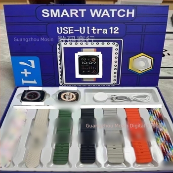 USE19 pametni sat s AMOLED zaslonom, do 7 dana trajanja baterije, vodootporan, mjerenje srčanog ritma, Bluetooth pozivi