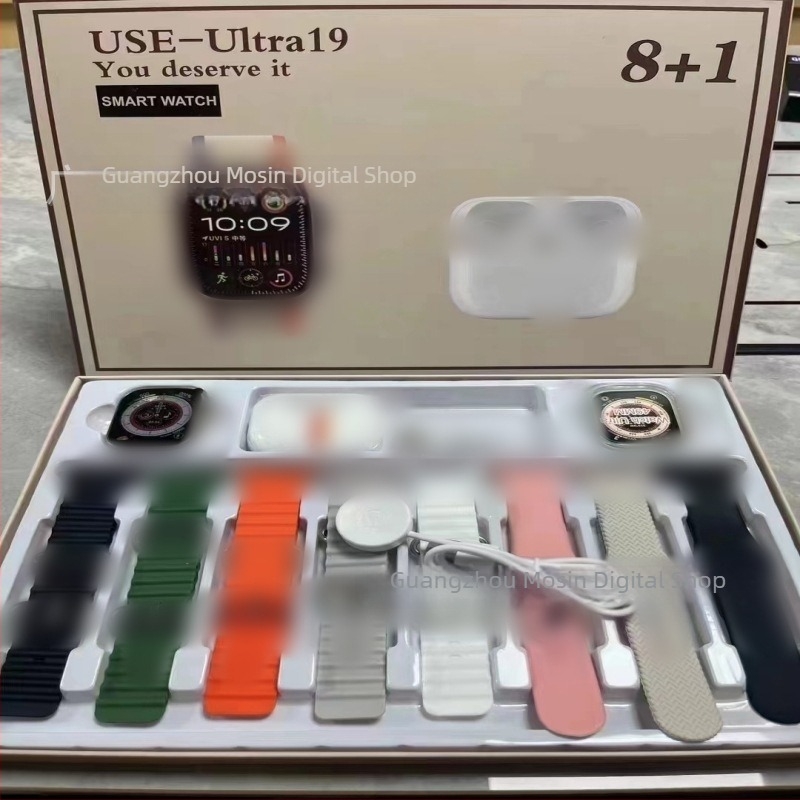 USE19 pametni sat s AMOLED zaslonom, do 7 dana trajanja baterije, vodootporan, mjerenje srčanog ritma, Bluetooth pozivi