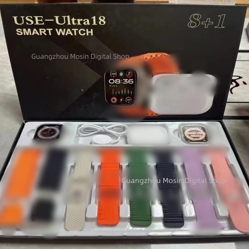 USE19 pametni sat s AMOLED zaslonom, do 7 dana trajanja baterije, vodootporan, mjerenje srčanog ritma, Bluetooth pozivi