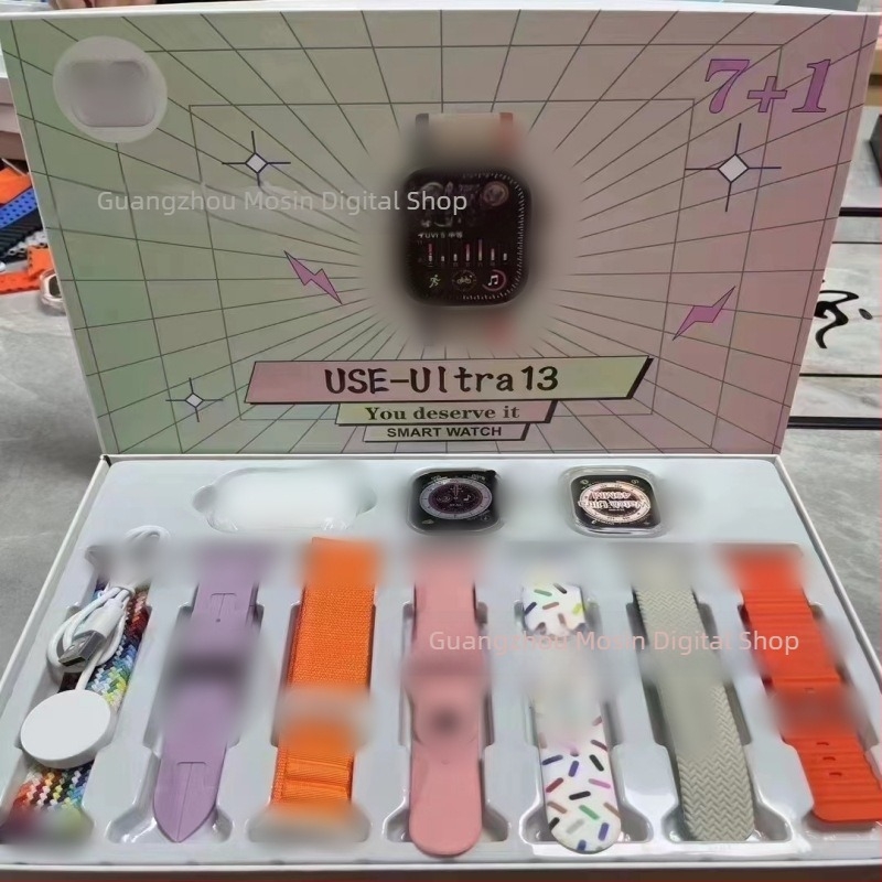 USE19 pametni sat s AMOLED zaslonom, do 7 dana trajanja baterije, vodootporan, mjerenje srčanog ritma, Bluetooth pozivi