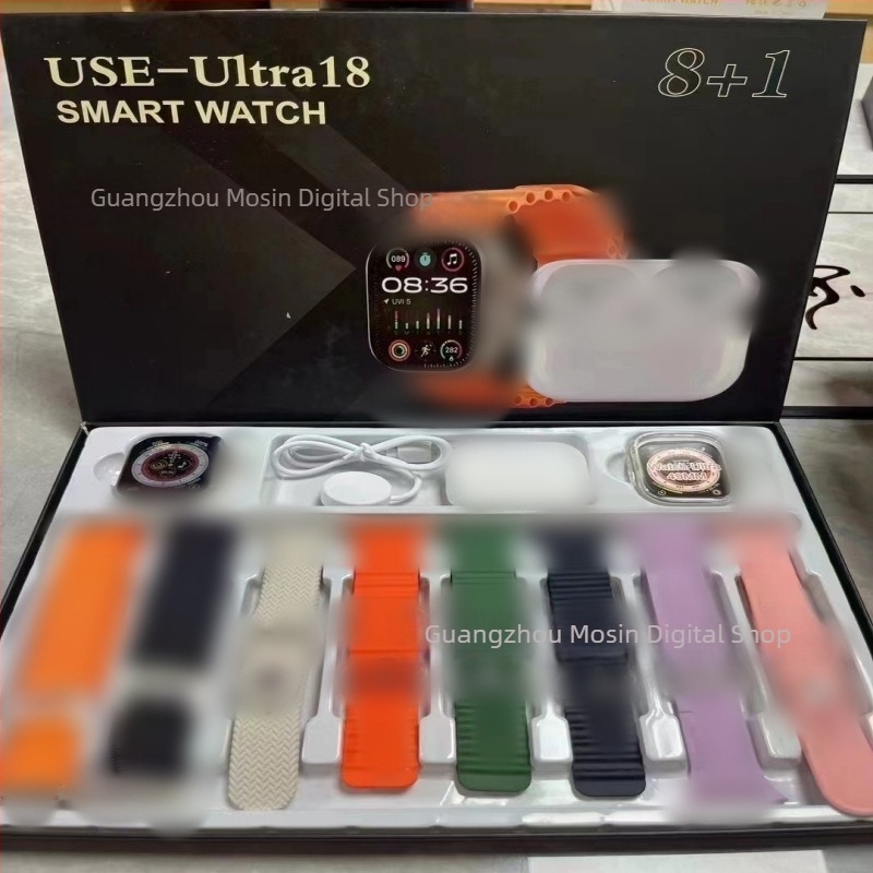 USE19 pametni sat s AMOLED zaslonom, do 7 dana trajanja baterije, vodootporan, mjerenje srčanog ritma, Bluetooth pozivi