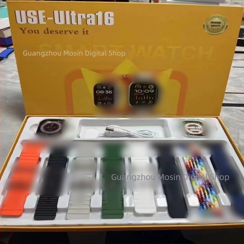 USE19 pametni sat s AMOLED zaslonom, do 7 dana trajanja baterije, vodootporan, mjerenje srčanog ritma, Bluetooth pozivi