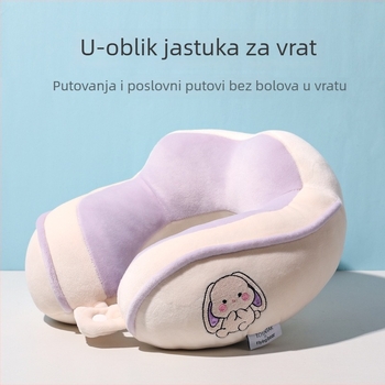 U-oblikovana jastučnica za vrat – crtić stil, prenosna za ured, kuću i putovanja; punilo: pamuk; jezgra od spandexa – super mekana; univerzalna prilagodba; težina ispod 0,5 kg