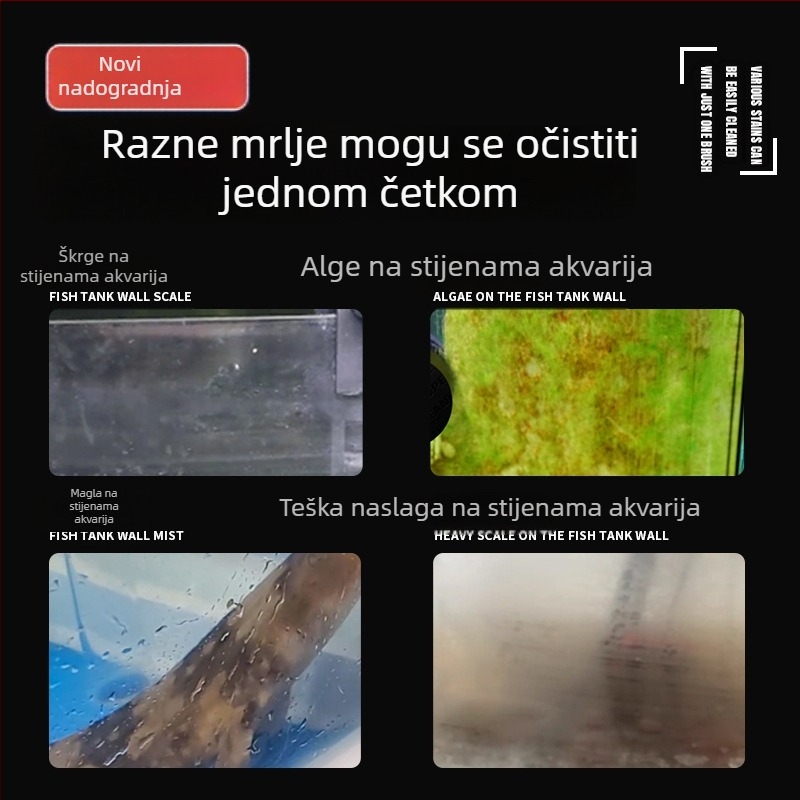 Magnetska četka za akvarij – Mini, snažna magnetska četka za čišćenje stakla akvarija; Materijal: Matte shell; Marka: Horse seal; Težina: 0.2; Kategorija: Oprema za akvarij