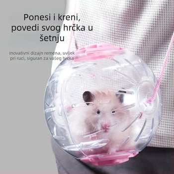 Set igračaka za hrčka – kugla za trčanje, tihi kotačić, PP materijal, ublažavanje stresa