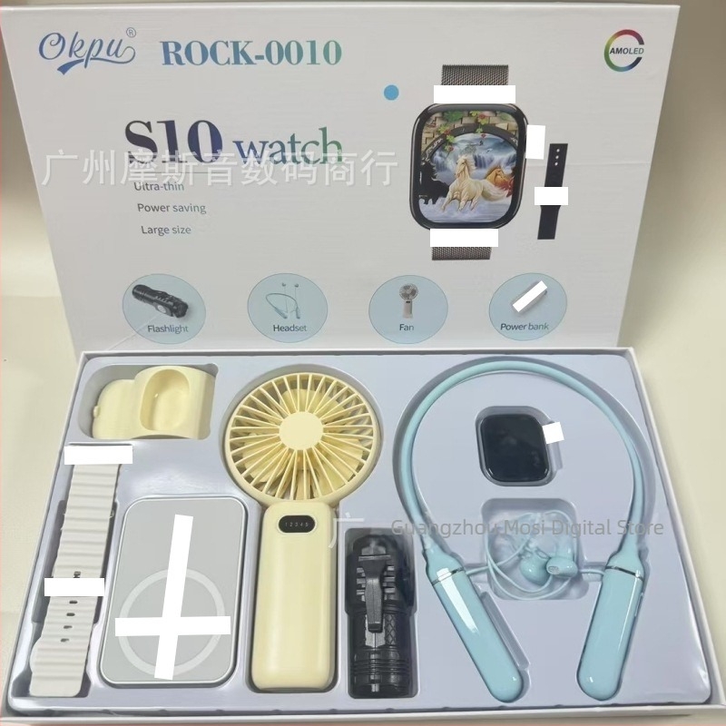 Smartwatch R0CK-006 5-u-1 set s AMOLED kvadratnim zaslonom, aluminijskim kućištem, dnevna vodootpornost, praćenje otkucaja srca i zasićenost kisikom u krvi
