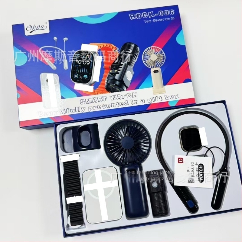 Smartwatch R0CK-006 5-u-1 set s AMOLED kvadratnim zaslonom, aluminijskim kućištem, dnevna vodootpornost, praćenje otkucaja srca i zasićenost kisikom u krvi