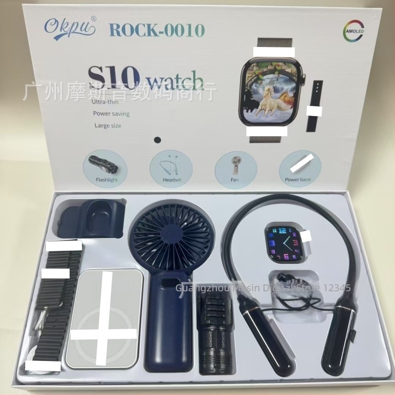 Smartwatch R0CK-006 5-u-1 set s AMOLED kvadratnim zaslonom, aluminijskim kućištem, dnevna vodootpornost, praćenje otkucaja srca i zasićenost kisikom u krvi