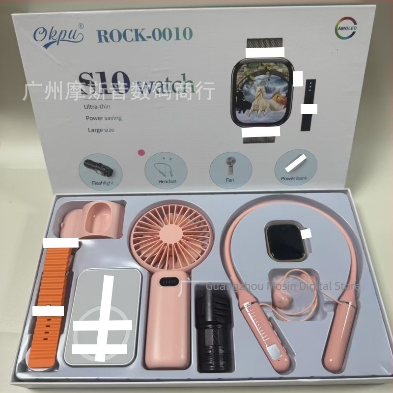Smartwatch R0CK-006 5-u-1 set s AMOLED kvadratnim zaslonom, aluminijskim kućištem, dnevna vodootpornost, praćenje otkucaja srca i zasićenost kisikom u krvi