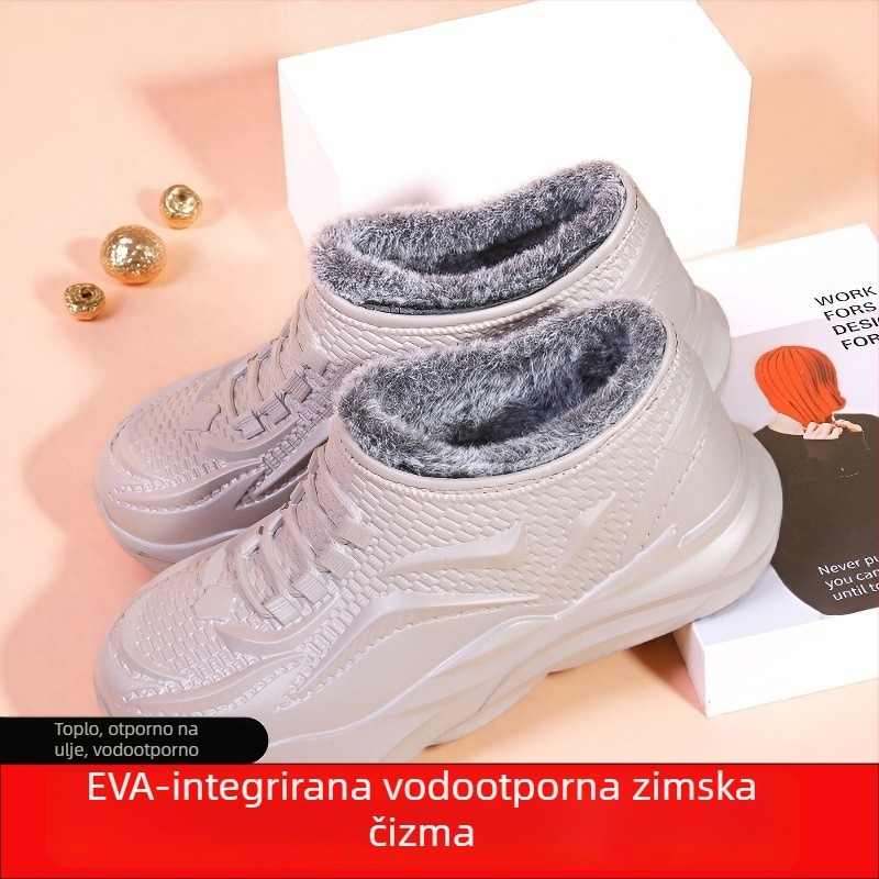 Zimske čizme za muškarce i žene — vodootporne, tople, EVA gornja komponenta, EVA potplat, unutarnja podstava od umjetnog pliša