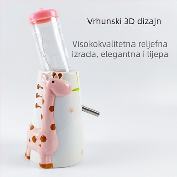 Keramička vodena boca za hamstera s vertikalnim držačem