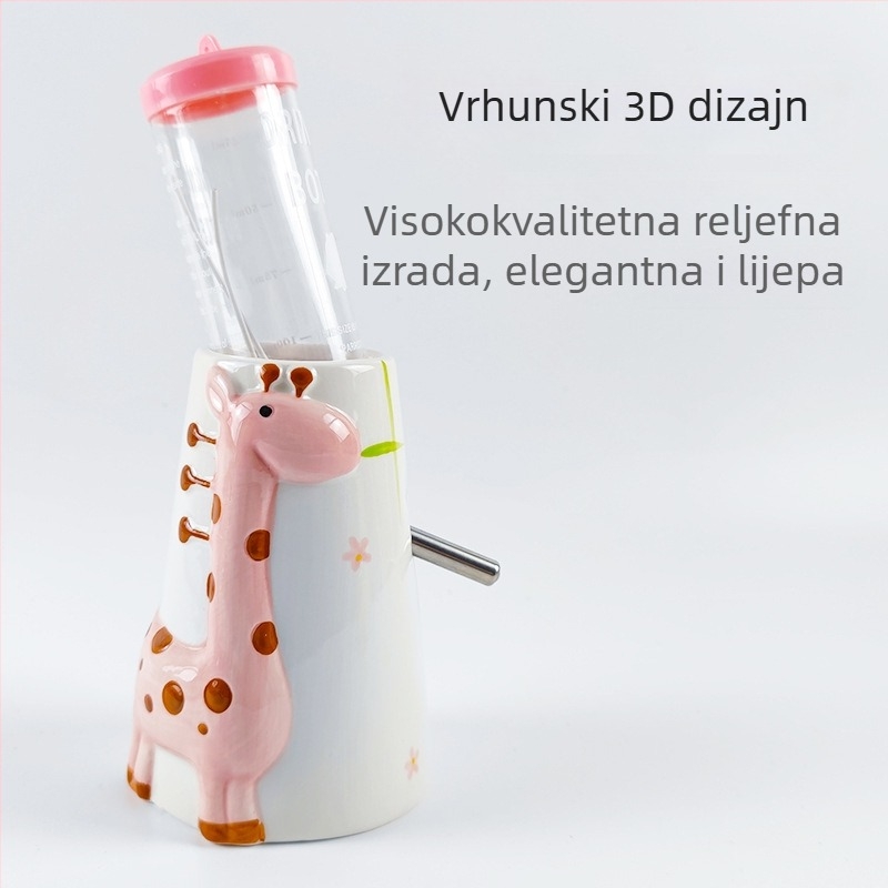 Keramička vodena boca za hamstera s vertikalnim držačem