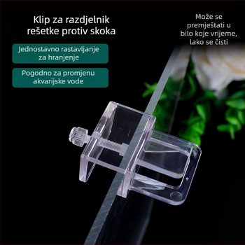 Otpusivi prozirni akrilni klip za akvarij – nosač mreže i ploče