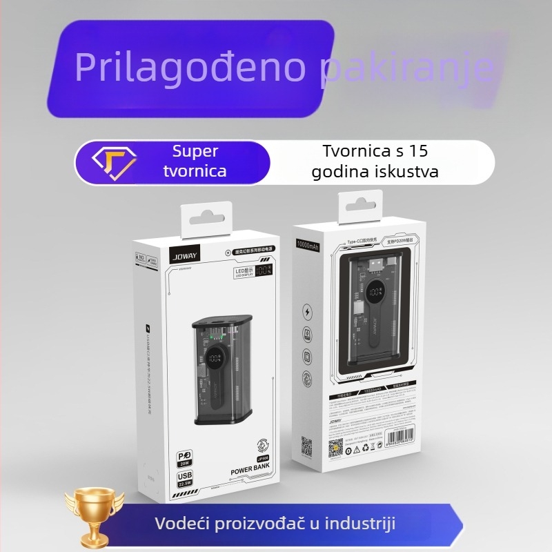 Prilagođena papirnata kutija za pakiranje s prozirnim prozorom i kukom za vješanje za 3C digitalne dodatke; moguć tisak logotipa; 350 gsm papir