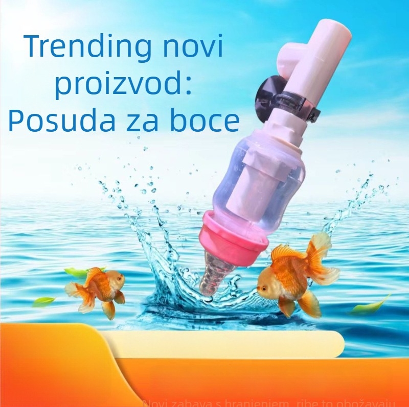 Krmilica za akvarij za ribe s funkcijom protiv prskanja i potopljivom hranom za Thai Lionhead Betta — plastika, 200 g