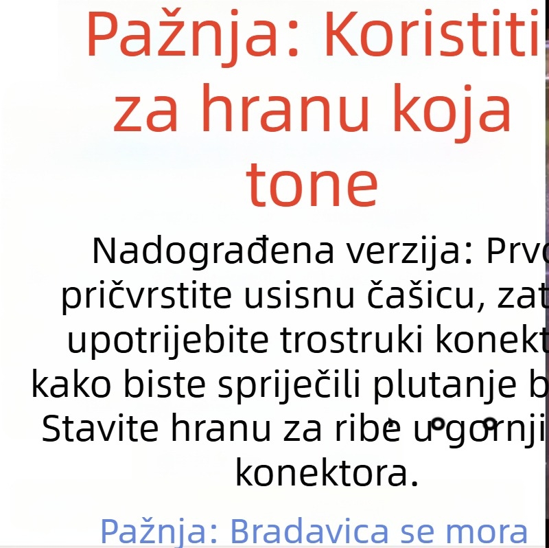 Krmilica za akvarij za ribe s funkcijom protiv prskanja i potopljivom hranom za Thai Lionhead Betta — plastika, 200 g