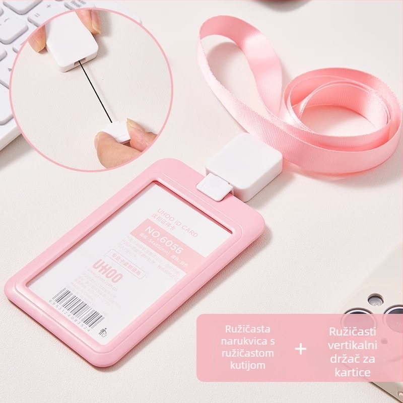 UHOO Youhe Držač kartice, poliester, izvučni ID držač na lančić, poslovni/OL stil, za radne i školske ID kartice