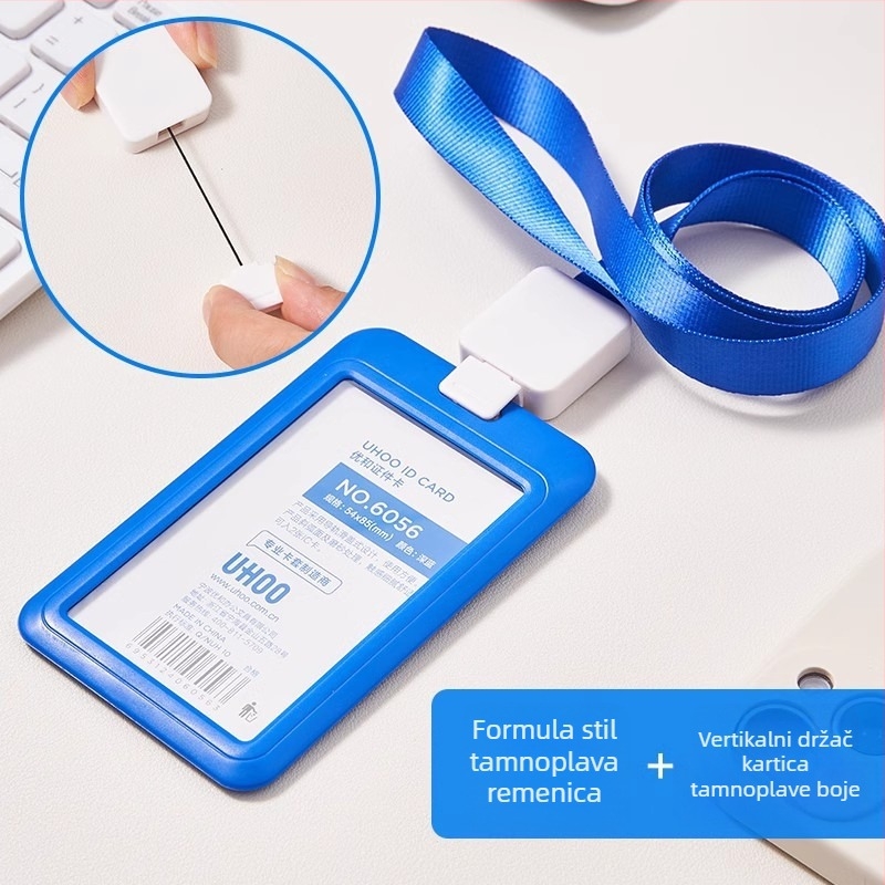 UHOO Youhe Držač kartice, poliester, izvučni ID držač na lančić, poslovni/OL stil, za radne i školske ID kartice