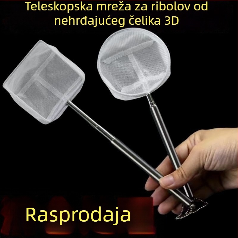 Mreža za akvarij - 3D gusto mreža, ručno bacanje, sklopiva