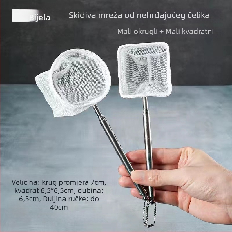 Mreža za akvarij - 3D gusto mreža, ručno bacanje, sklopiva