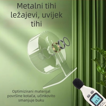 Kolo za trčanje za hamstera, tiho, prozirno s nosačem, plastično, brenda Happy Pet Paradise