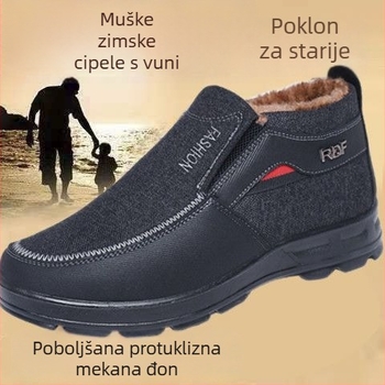 Snježne čizme s gornjim dijelom od konoplje i podstavom od ovčje vune (pjenasti gumeni potplat; protuklizno; zadržavaju toplinu)