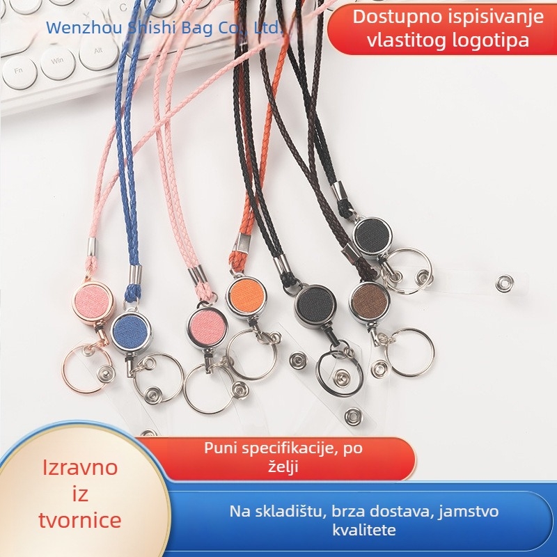 Card Sleeve uz PU traku i metalnu izvučnu kopču – držač iskaznice, INST stil, NAHOO/Na Hong