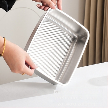 Pravokutna kutija za čuvanje hrane, 316 nehrđajući čelik + PP, hrana sigurnog kvaliteta, kapacitet 1–2 L, nije prikladna za mikrovalnu