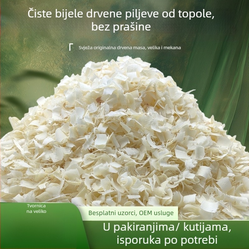Topolova piljevina kao podloga za glodavce i ptice (Materijal: Topol; Podrijetlo: Hebei; Uvoz: Ne; Marka: Jichen)