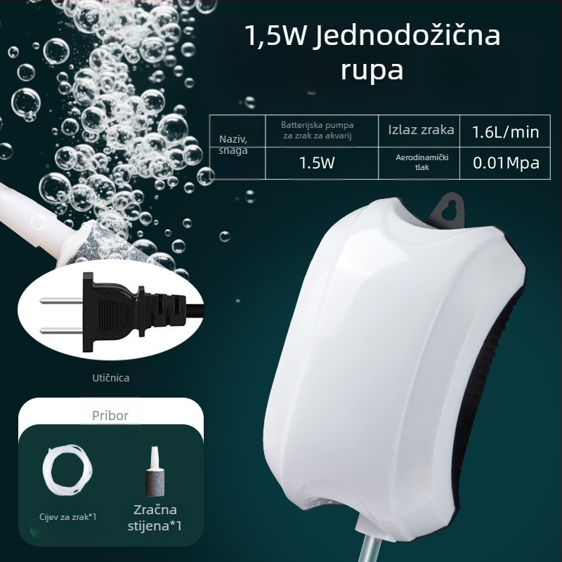 Pumpa za oksigenaciju kućnog akvarija, BG, 300 g težine