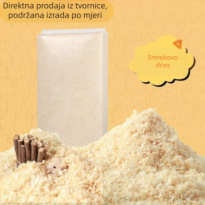 Set podloge za hamstere: bez prašine, mekana piljevina od bijelog topola, kontrola mirisa i podmetač za mokraću