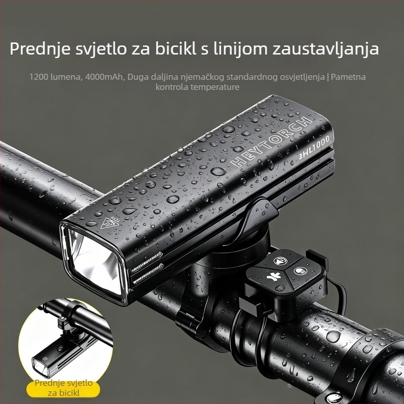 Svjetlo za bicikl s zvonom i bežičnim daljinskim upravljanjem za noćnu vožnju — visoka svjetlina, snažan pogon, vodootporno, za cestovni bicikl.
