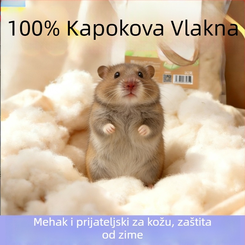 Hamster zimska podloga od papirnato-bavčanog vlakna i drvenih piljevina, gnijezdo od papira za mala kućna ljubimca