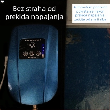 Punjava AC/DC pumpa za kisik u akvariju; rezervno napajanje pri nestanku struje; za vanjski ribolov; težina 3 kg; tlak 0,02 MPa.