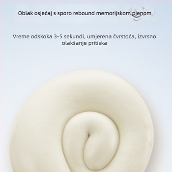 U-oblik jastuk – Kompaktni putni vratni jastuk za odrasle, memorijska pjena, jednostavan stil (Memorijska pjena; do 1 jin; Odrasli; Jednostavan stil)