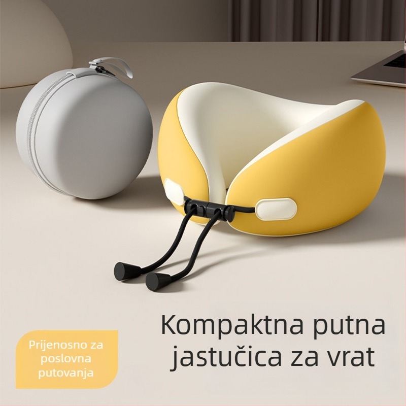 U-oblik jastuk – Kompaktni putni vratni jastuk za odrasle, memorijska pjena, jednostavan stil (Memorijska pjena; do 1 jin; Odrasli; Jednostavan stil)